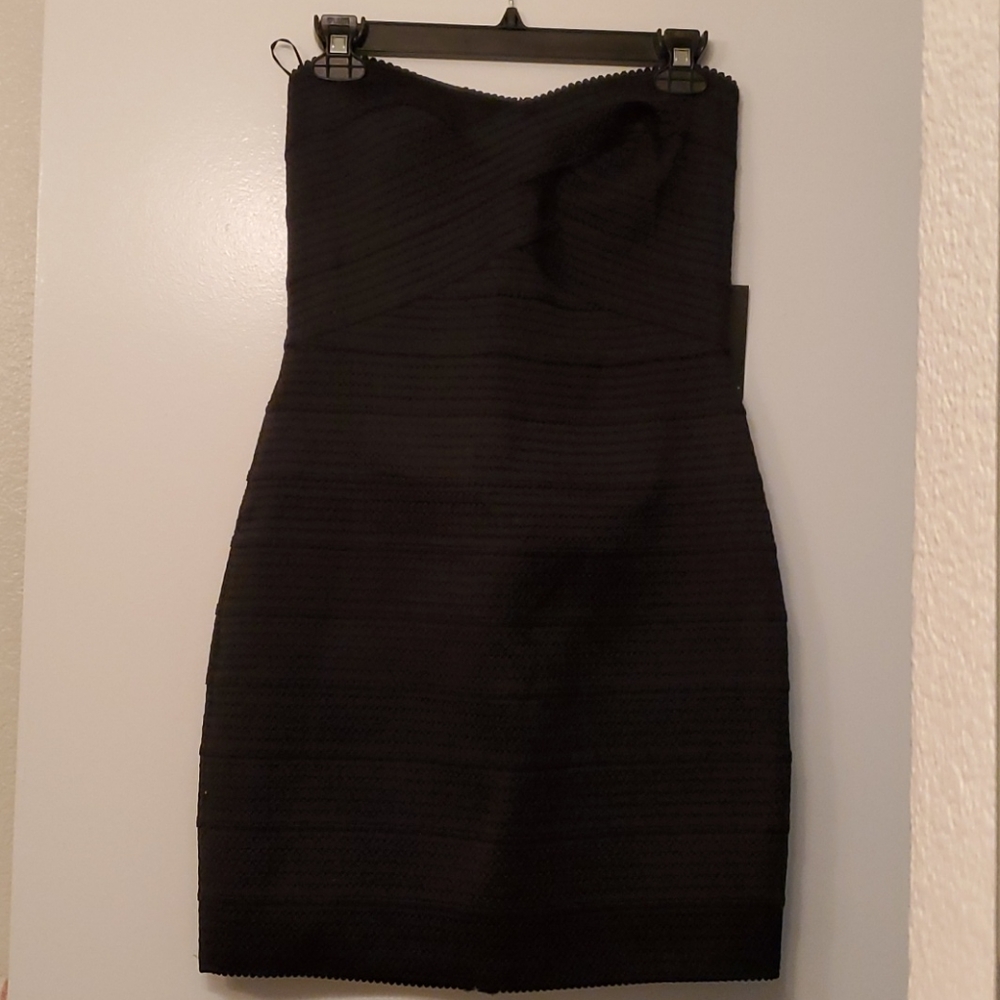 New Express strapless black dress